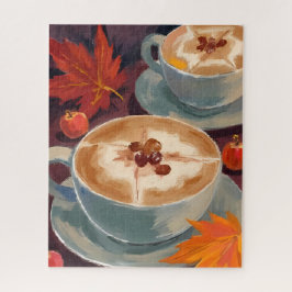 Herbst-Latte-Date | Herbstliche Kaffeeblätter Aqua
