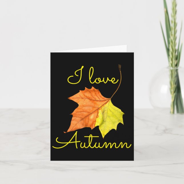 Herbst Leaf Herbst September Karte (Vorderseite)