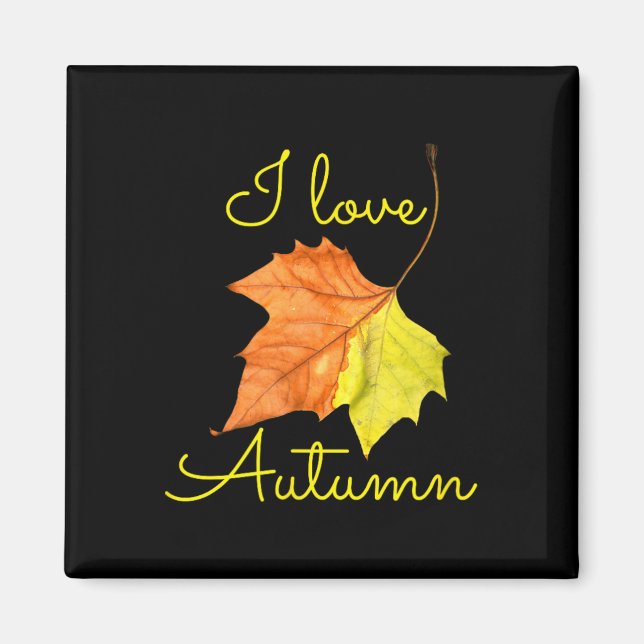 Herbst Leaf Herbst September Magnet (Vorne)