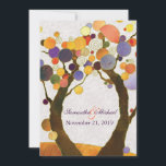 Herbst-Liebe Bäume Moderne Hochzeit Einladung<br><div class="desc">Whimsikale und farbenfrohe Liebe Bäume entworfen auf individuelle formelle Hochzeitseinladungen. Schöne Baumdarstellung wunderbar für eine BOHO-WEDD | BREITE LÄNDER | NATUR INSPIRIERT WEDDING oder LÄSSIG BACKYARD WEDDING (Sie finden die passenden Hochzeitsessentials & -favors in diesem Laden, Bridal Heaven. Wenden Sie sich an ujean4791@gmail.com, um sich mit der Arbeit und/oder der...</div>