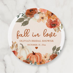 Herbst Liebe Boho Terracotta Pumpkin Brautparty Geschenkanhänger
