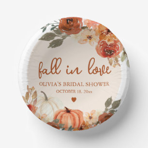 Herbst Liebe Boho Terracotta Pumpkin Brautparty Pappteller