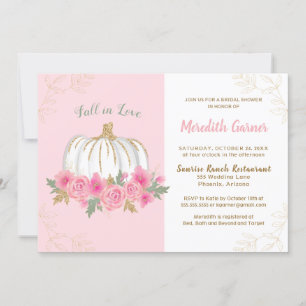 Herbst Liebe Chic Herbst Pumpkin Brautparty Einladung