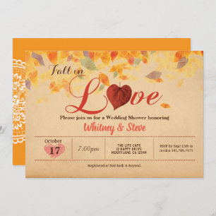 Herbst Liebe Einladung Polterabend rustikal