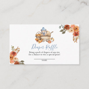 Herbst Liebesbär Baby Shower Windel-Raffle Begleitkarte