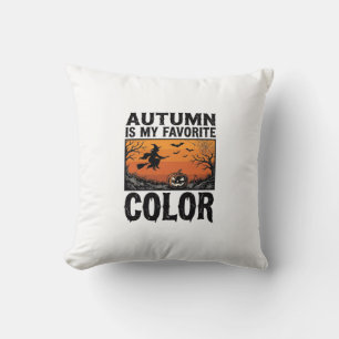 Herbst Lieblingsfarbe Halloween Kürbis Vektor Des Kissen