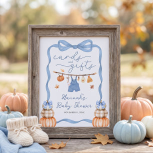 Herbst Little Pumpkin Karten und Geschenke Baby Sh Poster
