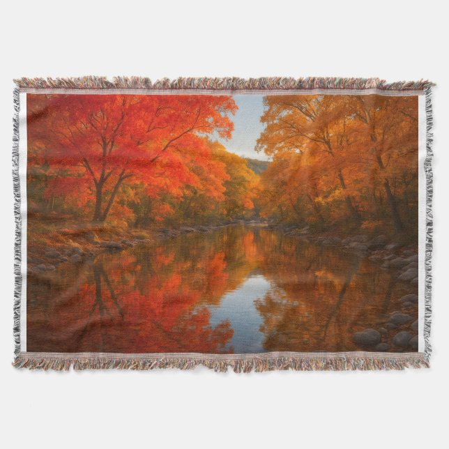 Herbst-Lost-Maples-Wurfdecke - Herbstlaub  Decke (Vorderseite)