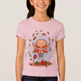 Herbst macht Spaß T - Shirt Rot Stiefel