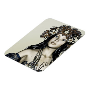Herbst Mädchen Magnet