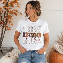 Herbst-Mädchen-Repeating-University-Typografie T-Shirt