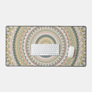 Herbst-Mandala Boho Hippie Retro abstrakte Kunst Schreibtischunterlage