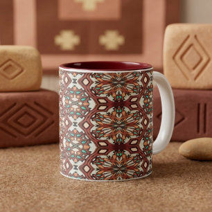 Herbst-Mandalas Zweifarbig  Zweifarbige Tasse
