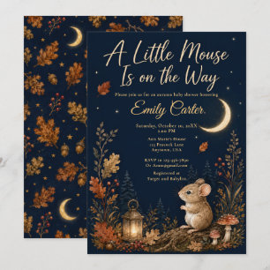 Herbst-Maus-Baby-Party Einladung