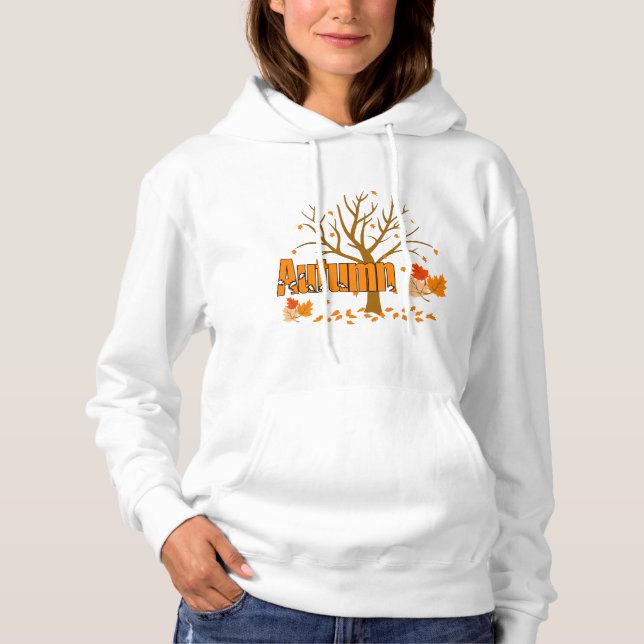 Herbst mit Bäumen und Blätter Frauenhaus Hoodie (Vorderseite)