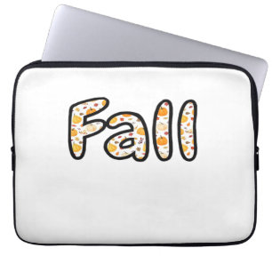Herbst mit Kürbisgeflecht Herbstsaison Printab Laptopschutzhülle