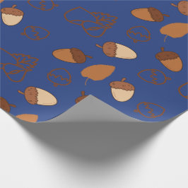 Herbst Mitternacht Blaues, nahtloses Wrapping Art Geschenkpapier
