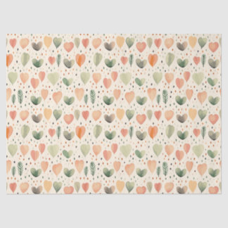Herbst Mittlere Herzen 2 Seidenpapier
