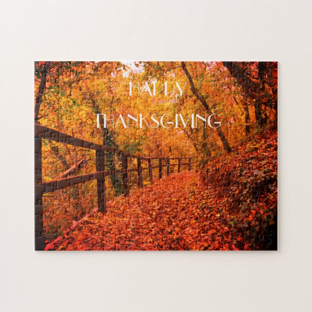 Herbst Moderner Erntedankfest Orange Blätter (Horizontal)