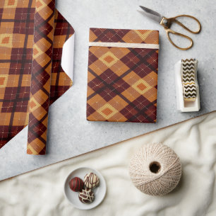 Herbst Modernes Raute Muster Nr. 20 Geschenkpapier