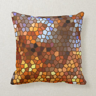 Herbst-Mosaik abstrakt Kissen