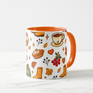 Herbst-Motiv-Mug, Herbst-Kaffeetasse, Herbst-Kürbi Tasse