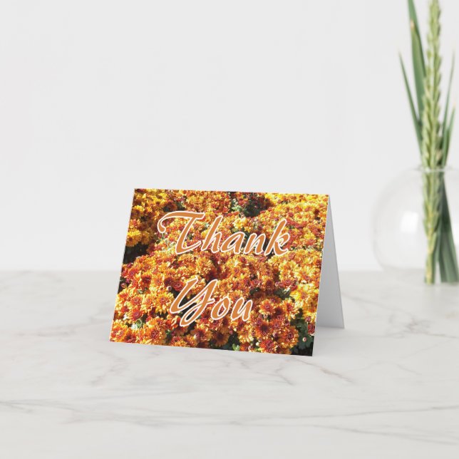Herbst-Mums Dankeskarte (Vorderseite)