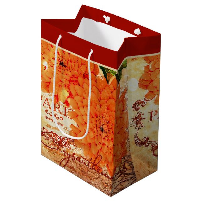 Herbst-Mütter mittlere Geschenktüte (Vorderseite Schrägansicht)