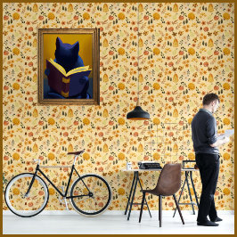 Herbst-Nahtloses Muster Kürbis & Herbstlaub Tapete