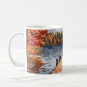 Herbst Natur See Bäume Landschaft Kaffeetasse