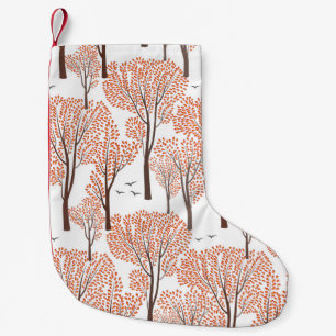 Herbst Natur Wildtiere nahtlos Muster Herbst Bäume Kleiner Weihnachtsstrumpf
