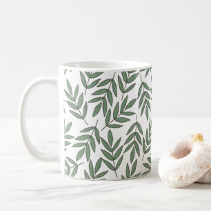 Herbst Nature Greenery Leaf Foliage Muster Kaffeetasse