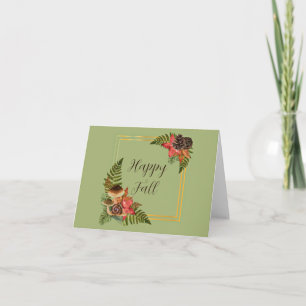 Herbst-Naturrahmen mit anpassbarem Text  Karte