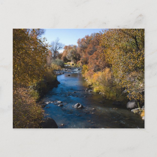 Herbst-Nebenfluss Postkarte (Vorderseite)