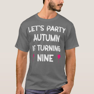 Herbst Neuntes Shirt mit Namen 9 Jahre g