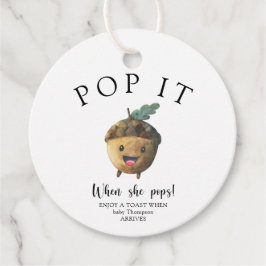 Herbst niedlich Eichel - Pop! Geschenkanhänger