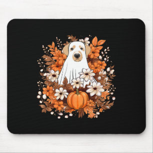 Herbst Niedlicher Hundeghost mit KürbisHalloween H Mousepad