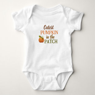 Herbst Niedlicher Kürbis Baby Strampler