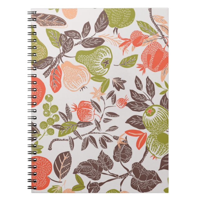 Herbst Obst Deko Tile Notizblock (Vorderseite)