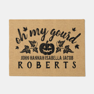 Herbst oh mein Kürbis-kundenspezifischer Fußmatte