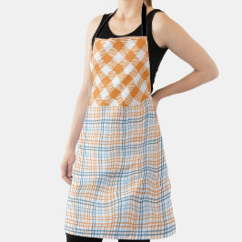 HERBST ORANGE BLAU WEISS HERBST KARIERTE MUSTER SCHÜRZE