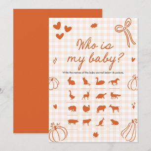 Herbst Orange Ein Kleiner Kürbis Wer Ist Mein Baby Einladung