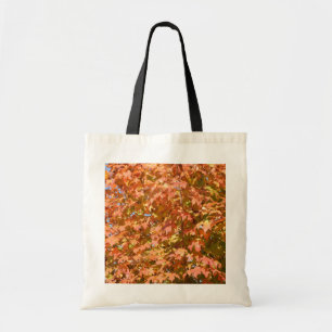 Herbst Orange & Gelbe Blätter Rustikale Natur Tragetasche
