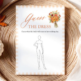 Herbst Orange Gingham Markt Errate Das Kleid Spiel Einladung