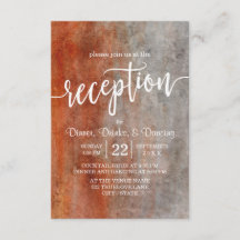 Herbst Orange Grau Aquarell Hochzeitsempfang