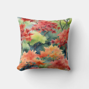 Herbst Orange Japanische Ahornbäume Kissen
