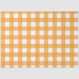 Herbst Orange Kariertes Muster Seidenpapier