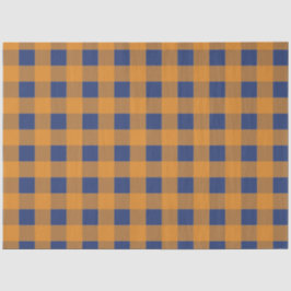 Herbst Orange Kariertes Muster Seidenpapier