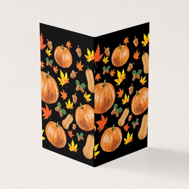 Herbst Orange Pumpkin Fall Pattern (Vorderseite)