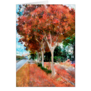Herbst Orange Trees Digitales Kunstmuseum